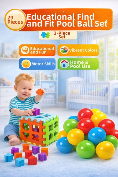 YILDIRIM OYUNCAK كرة تدريب شبكية و20 كرة حمام سباحة إجمالي 29 قطعة، مجموعة من...