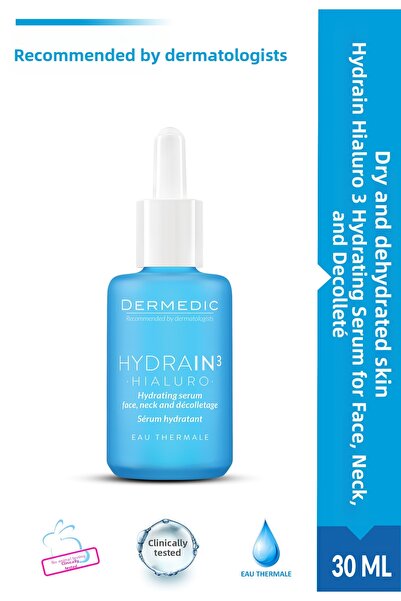 DERMEDIC سيروم هيالورو المرطب من ديرميديك هيدراين 3، 30 مل