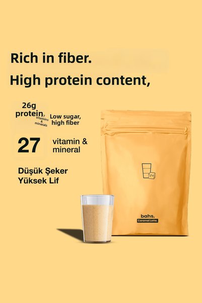 bahs. 1 Piece 40g Protein High Nutrition Powder - Caramel Latte 1080g - 12 Servings