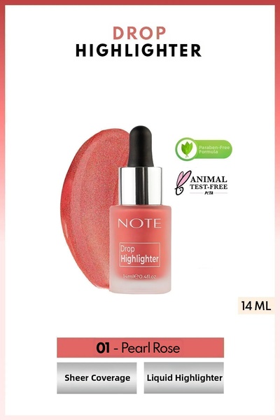 NOTE Drop Highlighter Shimmering Liquid Illuminator - 01 Pearl Rose