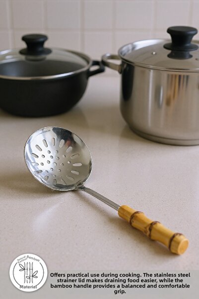 Bambum Mundo - Bamboo Handle Spoon Strainer 33,5*11,5cm