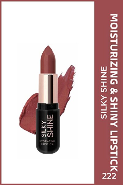 Golden Rose أحمر شفاه مرطب سيلكي شاين رقم: 222 - أحمر شفاه مرطب بالسيراميد وز...