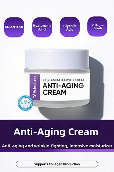Velvatura كريم مضاد للشيخوخة كريم إصلاح مغذي مضاد للشيخوخة يساعد على مكافحة ا...