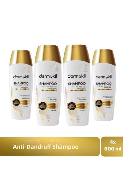 Dermokil شامبو مضاد للتساقط 600 مل × 4 قطع