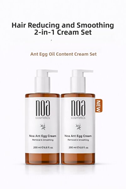 noa cosmetics كريم إزالة الشعر ببيض النمل، كريم إزالة الشعر للجنسين، مجموعة س...