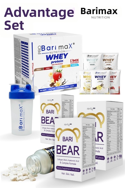 Pro Bari Max مجموعة مميزة 1-30 لو وي واي بروتين + 3 قطع من باري بير متعدد الف...