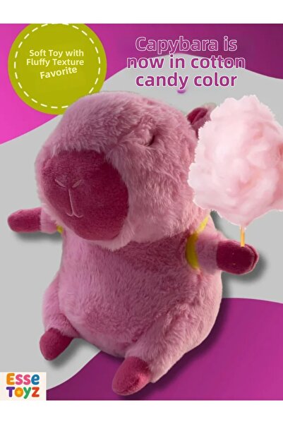 Kids ناعمة وواقعية: لعبة كابيبارا قطنية وردية اللون بطول 33 سم