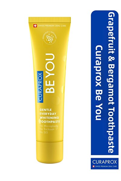 Curaprox معجون أسنان بي يو للتبييض (الجريب فروت-البرغموت) - أصفر 60 مل