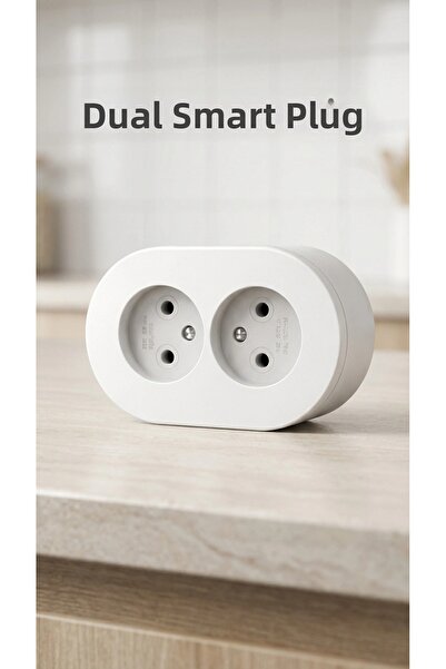 COjans White Color Double Input Surface Mounted Grounded Wall Socket