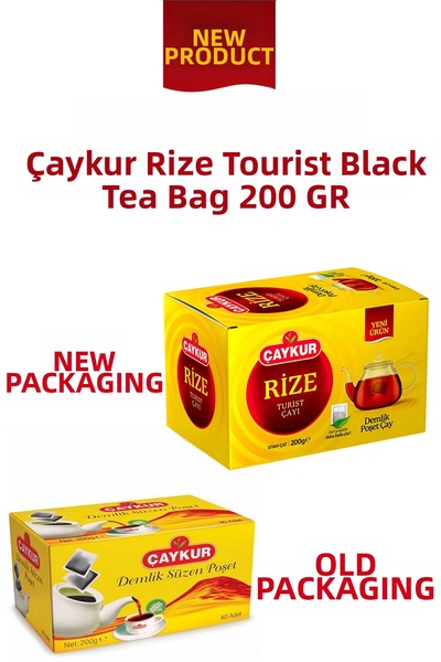 Çaykur حقيبة إبريق الشاي السياحية من ريز، 40 قطعة، 4 عبوات