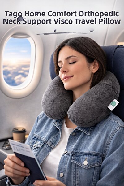 Tago Home Comfort Orthopedic Visco Travel Pillow with Neck Support
