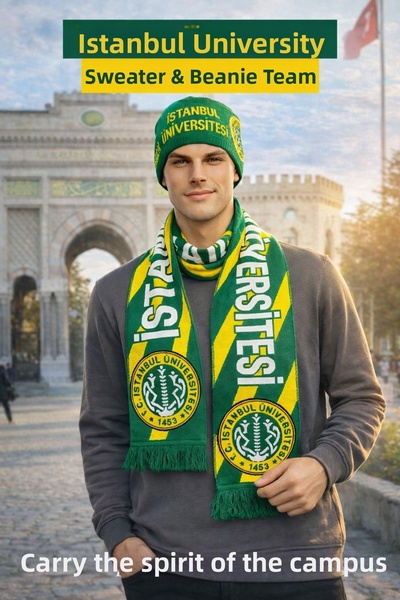 Liggo Set Beretă Eșarfă Beretă Suvenir Universitatea din Istanbul