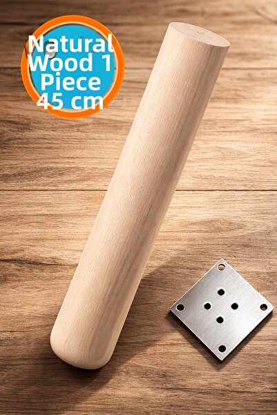 NZB Natural Wood Unpainted Cylinder Table Coffee Table Leg Natural Wood Coffe...