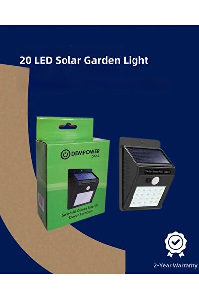 Epilons Lampă de perete cu 20 LED-uri alimentată cu energie solară |   Cu sen...