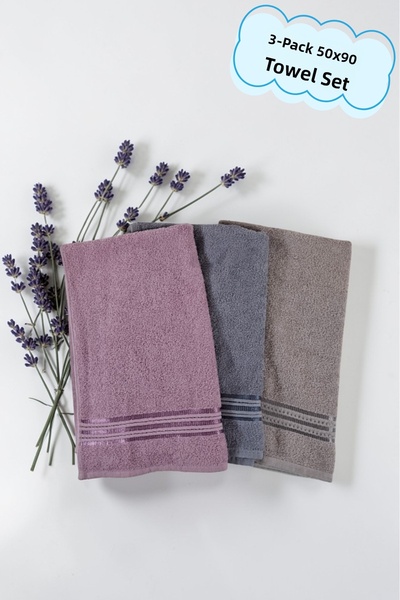 Arte Cotone مجموعة مناشف لونا للوجه واليدين |   منشفة لليدين والوجه 50x90 سم