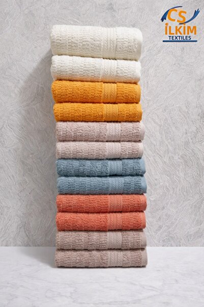 cs ilkim BAIATELĂ DE BUMBAC MOALE / Set de 6 prosoape pentru mâini și față de...