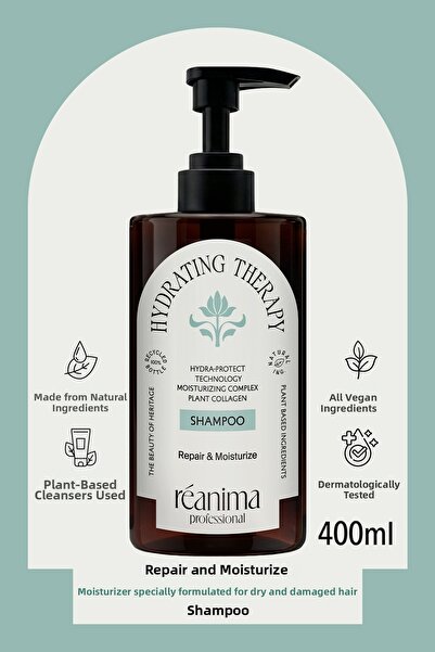 Reanima Hydrating Therapy Repairing and Moisturizing Hair Care Shampoo That H...
