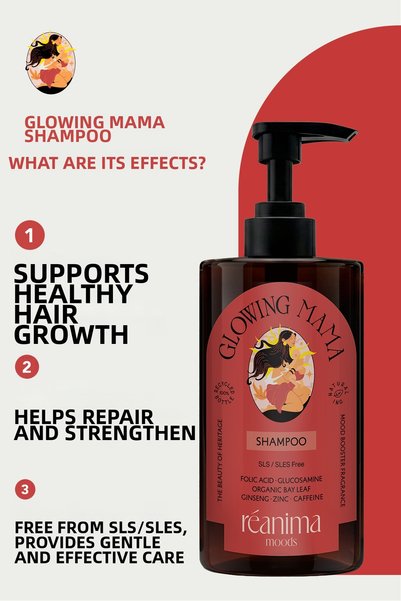 Reanima Glowing Mama Anti-Hair Loss Hair Care Shampoo Formulated for Postpartum Needs