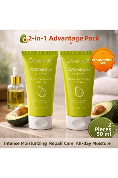 Derminix Avocado Hand Cream 2-Pack 50 ml – Intensive Moisturizing Advantageou...
