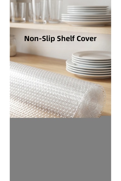 lowell home Non-Slip Transparent Pvc Shelf Drawer Cover 45X300 cm In-Cabinet ...