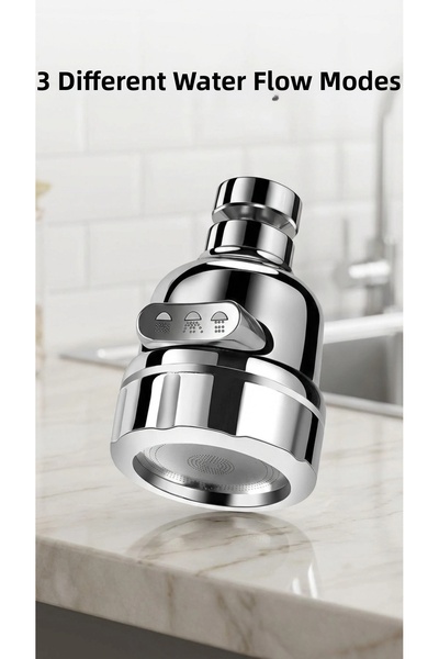 lowell home Chrome 3-Function Swivel Water-Saving Faucet Head Kitchen & Bathroom