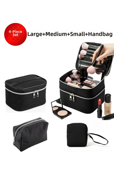 NS reliable Set of 4 Makeup and Cosmetics Travel Organizers Bag to Waterproof...