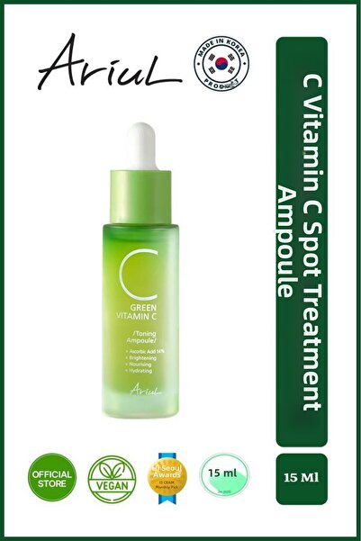 Ariul Green Vitamin C Facial Ampoule 15 ml | Tone Equalizer, Anti-Blemish | G...