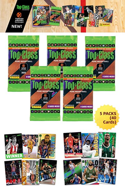 hediyecik بطاقات بانيني توب كلاس يورو ليج لكرة السلة 2025 - بطاقات لاعبي كرة ...