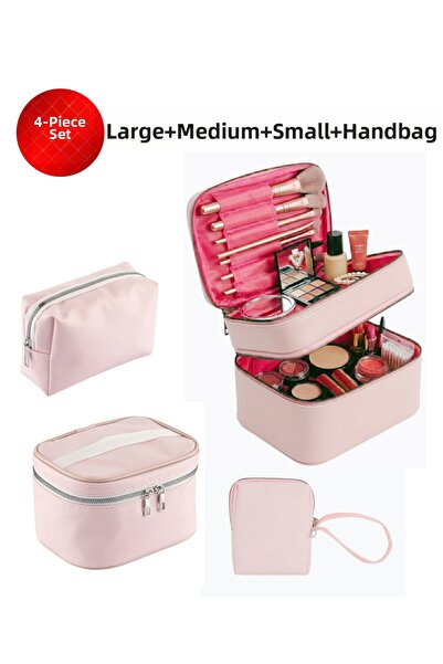 NS reliable Set of 4 Makeup and Cosmetics Travel Organizers Bag to Waterproof...