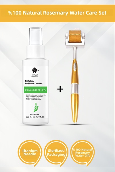 ELAMOUR - Original Titanium Needle - 0.5mm 540 Needle Dermaroller - Rosemary ...