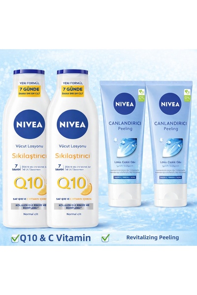 NIVEA Q10 Firming Body Care Lotion in 7 Days 250ml Collagen, 2 Pieces of Revi...
