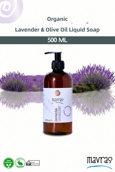 Mavras لافندر – صابون سائل بزيت الزيتون 500 مل