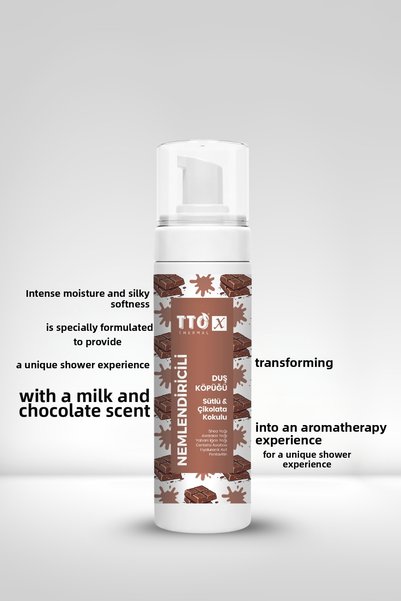 TTO Shower Foam Moisturizer 200 ml Milk and Chocolate Scented X Series Body Care