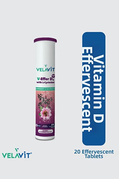 Velavit في-إيفير دي3 مع إل-سيستين 20 قرص فوار