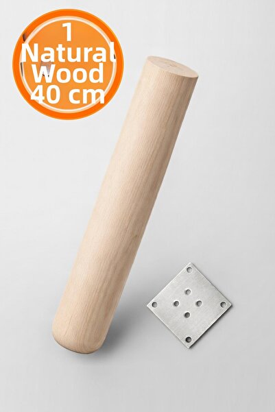 NZB Natural Wood Unpainted Cylinder Table Coffee Table Leg 40cm Natural Wood ...