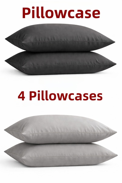 SADEN HOME قطن غطاء وسادة رمادي-أنثراسيت 50×70 سم