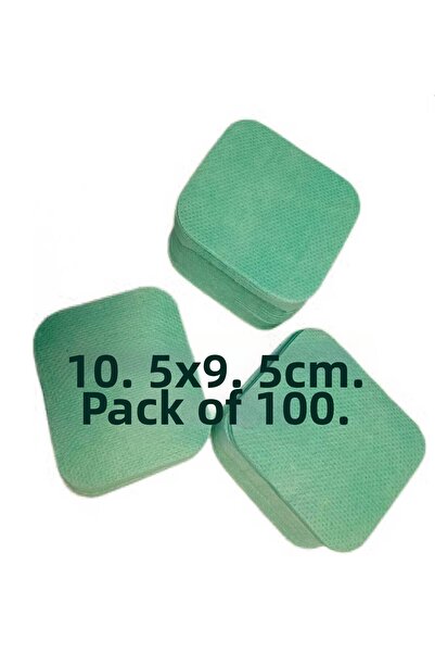 Akaworld منشفة تنظيف الوجه خضراء اللون للاستخدام مرة واحدة، الحجم: 10.5 × 9.5...