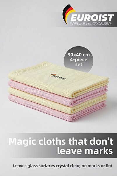 euroist Microfiber Cleaning Cloth - Glass, Mirror, Kitchen, Bathroom, Car Gen...