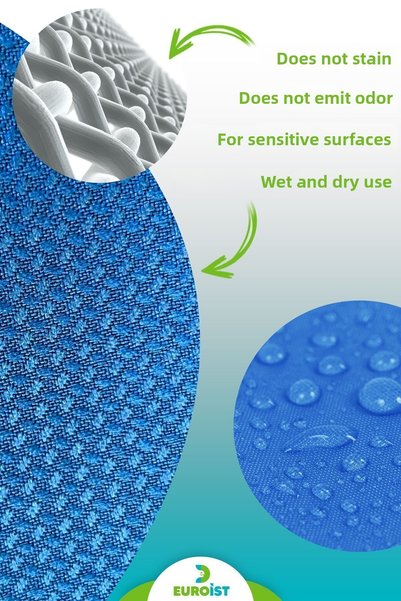euroist Microfiber Cleaning Cloth, Glass, Mirror, Kitchen, Bathroom, Car Cleaning Cloth 30X40 cm (6 Pcs)