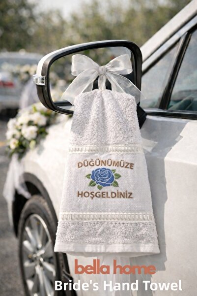 Bella Home Prosop de mână pentru nuntă, fără franjuri |   40x70 cm |   1100 g...