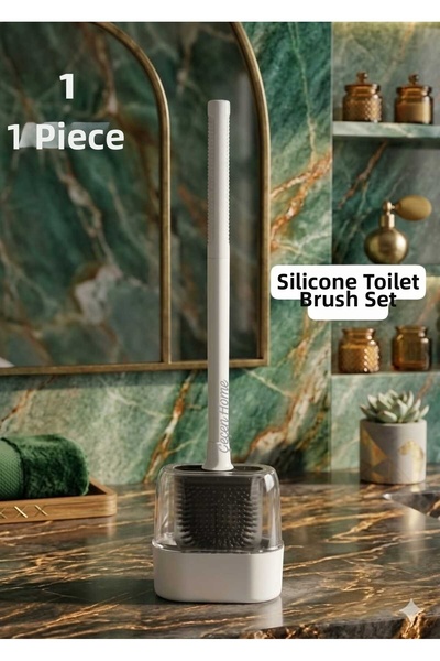 ÇEÇEN HOME (1 bucată) Set practic de perii de toaletă din silicon, perie de t...