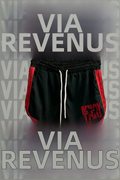 Vordevia Muay Thai Printed with Strips on the Sides Piped Detail Women's Spor...