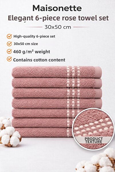 Maisonette Classy 30X50 cm Kitchen Towel 100% Cotton Set of 6 |   High Absorb...