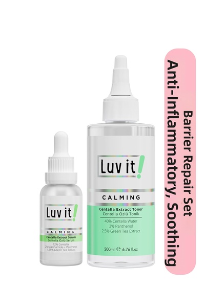 Luv it! Centella Extract Repair Serum and Tonic 2-Piece Skin Care Set