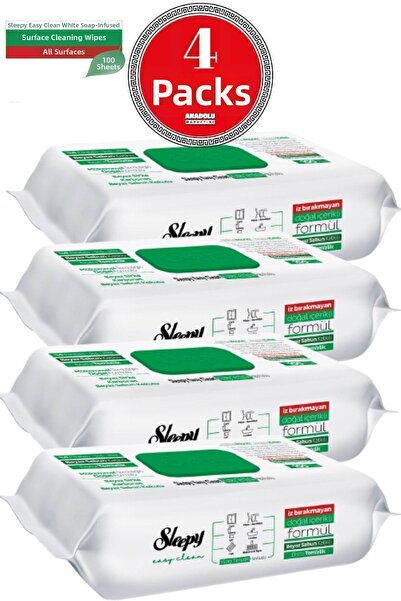 Sleepy Prosop pentru curățarea suprafețelor 100 foi 4 buc