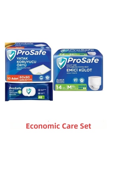 PROSAFE مجموعة العناية بالمرضى الاقتصادية مقاس M - سراويل داخلية ماصة، غطاء ح...