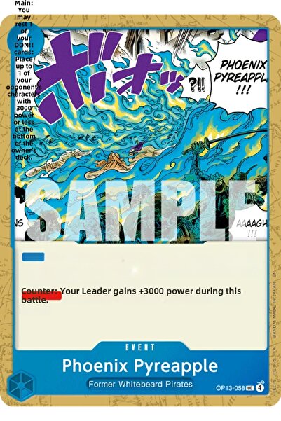 Bandai TCG One Piece Phoenix Pyreapple Op13-058 Licensed Game Card (En)