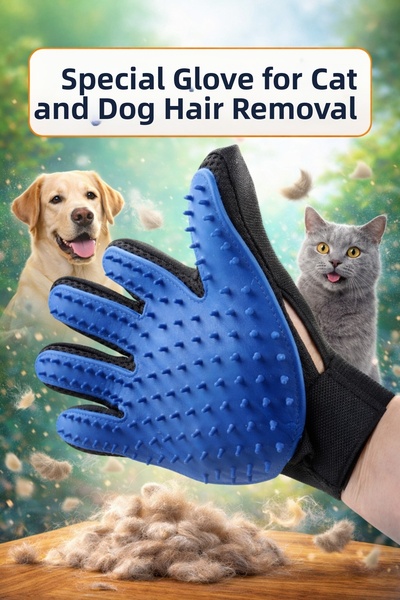 ALÇİN قفاز تجميع الوبر للقطط والكلاب مقاس XL