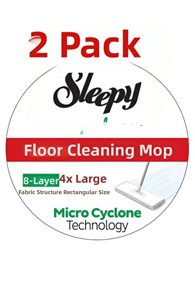 Sleepy مناشف تنظيف الأرضيات مكونة من 4 و8 قطع - عبوة خاصة متينة، عبوتان
