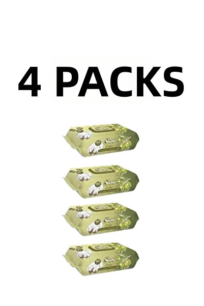 Sleepy مناديل مبللة بزيت الزيتون 4 عبوات 360 ورقة